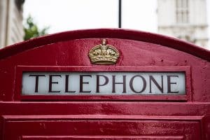 British telephone booth