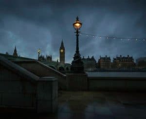 London at night